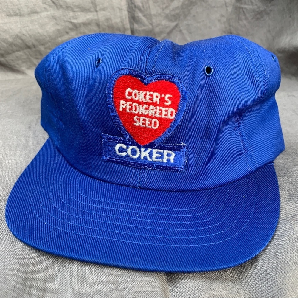 Vintage Coker Pedigreed Seed Farm Hat SnapBack Cap Foam Lined Swingster Made USA